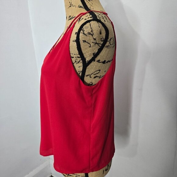 NWT Forever 21 Red Criss Cross Front Tank Top Medium - Picture 4 of 7